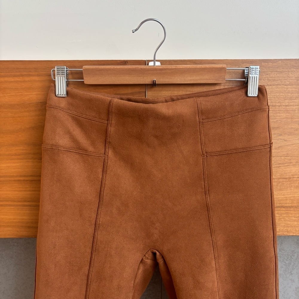 SPANX High Waist Faux Suede Leggings, Size M - Picture 3 of 9